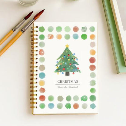 🎄Best Gift🎄Watercolor Workbook for Beginners with 16 Colors Paint