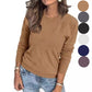 💖2025 New Arrival-50% Off🍃Women’s Casual Long Sleeve Loose Knit Top