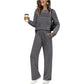 ❄️Winter Hot Sale 50%😍Women's Crew Neck Top & Drawstring Pants Set