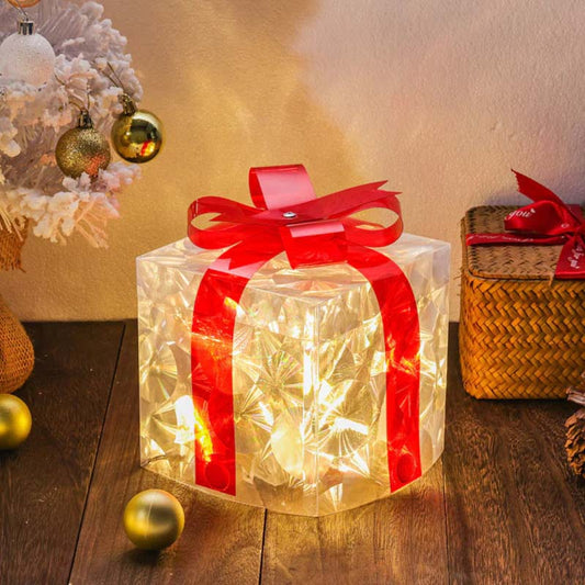 🎁Limited-Time 50% Off🎄Glowing Christmas Gift Box Decorations