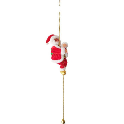 🎁Christmas Sale 50% OFF🎅Electric Fireplace Climbing Santa Claus Musical Toys🪜