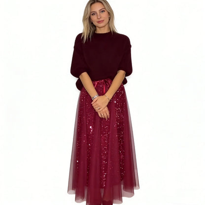 💗New Year Sale 70% OFF😍Women's Sparkle Top & Tulle Skirt Set