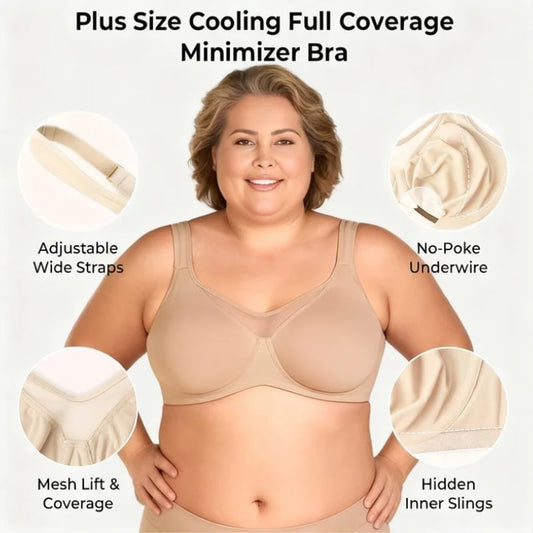🔥Last Day Special Price £8.99💐Women's Elegant Sheer Full Coverage Plus Size Bra