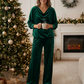 🎁New Arrival 50% OFF🔥Women's Cowl Neck Long Sleeve Top & Pants 2-Piece Set