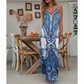 💕Limited Sale 60% OFF🎁Women’s Retro Print V-Neck Sleeveless Maxi Dress