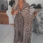 💞New Arrival 60% OFF for a Limited Time!!👗🔥Women's V-Neck Leopard Print Dress