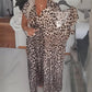 💞New Arrival 60% OFF for a Limited Time!!👗🔥Women's V-Neck Leopard Print Dress