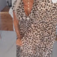💞New Arrival 60% OFF for a Limited Time!!👗🔥Women's V-Neck Leopard Print Dress