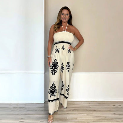 💥Summer Hot Sale 60% OFF💥Women's Sleeveless Halter Wide-leg Jumpsuit
