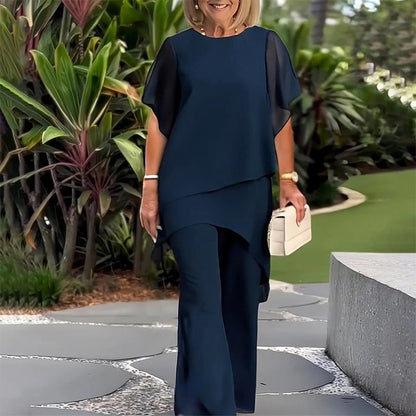 🔥2026 HOT SALE 50% OFF🔥Charming Irregular Top & Wide Leg Pants Set
