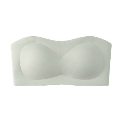 💖LAST DAY SALE 70% OFF!!💞Womens Strapless Bras Push Up Bandeau Bra Non Slip Wireless Supportive Padded Bras Seamless Comfortable Tube Jelly Bra