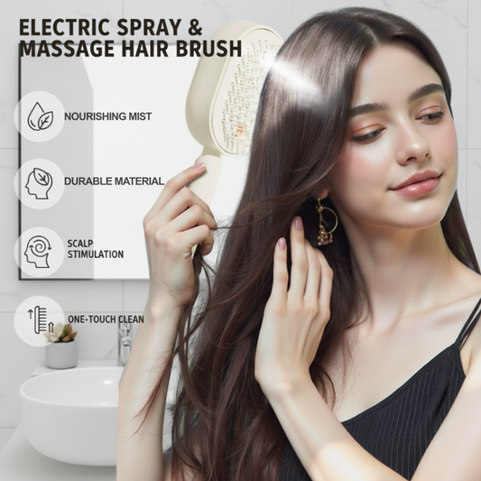 💥Limited Sale 70% OFF💥Electric Spray & Massage Hair Brush