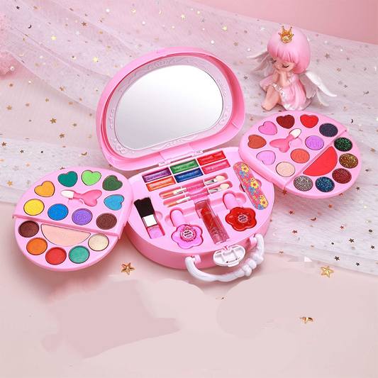👧Gift Idea-50% OFF💄💕Kids Washable Makeup Toy Set with Portable Pink Handbag