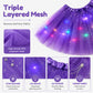 🌟Last Day 50%OFF!🎁✨LED Light Up Sequin Tutu Skirt Star Mesh Princess Skirt for Girls and Adults