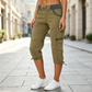👖50% OFF NOW ! ✨Women's High-Waist Cargo Capri Pants with Pockets