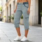 👖50% OFF NOW ! ✨Women's High-Waist Cargo Capri Pants with Pockets