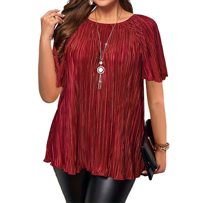 📢Hot Sale 50% OFF 🔥Plus Size Flattering Pleated Top