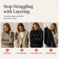 🏆LAST DAY-50% OFF🔥Women’s Elegant Denim Spliced Ribbed Knit Coat