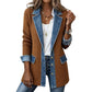 🏆LAST DAY-50% OFF🔥Women’s Elegant Denim Spliced Ribbed Knit Coat