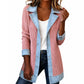 🏆LAST DAY-50% OFF🔥Women’s Elegant Denim Spliced Ribbed Knit Coat
