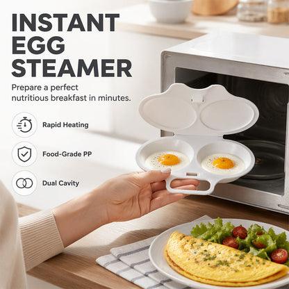 🔥70% OFF🥗Microwave Egg Poacher – Dual‑cavity, non‑stick & easy clean. Healthier than frying – stock up & save! 🏠✅
