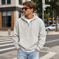 🔥50% OFF💫Men's Knit Quarter-Zip Hoodie Sweatshirt | Easy Layering & Everyday Comfort
