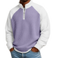 🩵60% OFF🩵Men's Waffle-Knit Quarter-Zip T-Shirt