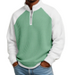 🩵60% OFF🩵Men's Waffle-Knit Quarter-Zip T-Shirt