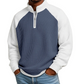 🩵60% OFF🩵Men's Waffle-Knit Quarter-Zip T-Shirt