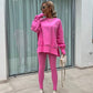 🔥LAST DAY-50% OFF🌺Women's Long Sleeve Printed Sweatshirt and Leggings 2-piece Set