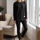 Women's Split Long Sleeve Top & Pants Set