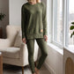 Women's Split Long Sleeve Top & Pants Set