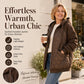 Women's Quilted Hooded Spliced Jacket