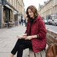 Women's Quilted Hooded Spliced Jacket