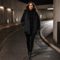 Women's Quilted Hooded Spliced Jacket