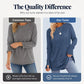 ✨Best Seller-50% OFF💐Women's Casual Crewneck Long Sleeve Top With Thumb Holes and Curved Hem