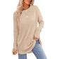 ✨Best Seller-50% OFF💐Women's Casual Crewneck Long Sleeve Top With Thumb Holes and Curved Hem