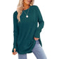 ✨Best Seller-50% OFF💐Women's Casual Crewneck Long Sleeve Top With Thumb Holes and Curved Hem