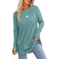 ✨Best Seller-50% OFF💐Women's Casual Crewneck Long Sleeve Top With Thumb Holes and Curved Hem