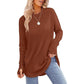 ✨Best Seller-50% OFF💐Women's Casual Crewneck Long Sleeve Top With Thumb Holes and Curved Hem