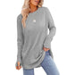 ✨Best Seller-50% OFF💐Women's Casual Crewneck Long Sleeve Top With Thumb Holes and Curved Hem