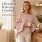 ⏳LAST DAY SALE 50% OFF!!🧶 Flattering Drape, Easy Movement | Women's Batwing Knit Pullover