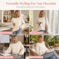 ⏳LAST DAY SALE 50% OFF!!🧶 Flattering Drape, Easy Movement | Women's Batwing Knit Pullover