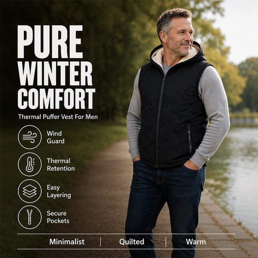Men's Winter Warm Hooded Vest