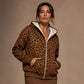 🐆 Wild Detail, Easy Style | Women's Leopard Print Zip-Up Hoodie