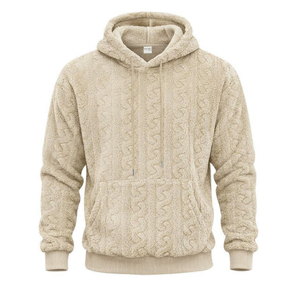Men's Winter Warm Cable Knit Hoodie