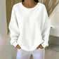 💖New Arrival-50% OFF💖Women's Waffle Knit Loose‑Fit Sweatshirt
