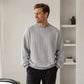 🧶 Men's Cable Knit Crewneck Sweatshirt ✨ – 50% OFF | Relaxed Fit & 30-Day Money-Back Guarantee