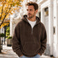 🎁New Arrival-50% OFF✨Men's Casual Half-Zip Corduroy Hoodie