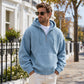 🎁New Arrival-50% OFF✨Men's Casual Half-Zip Corduroy Hoodie